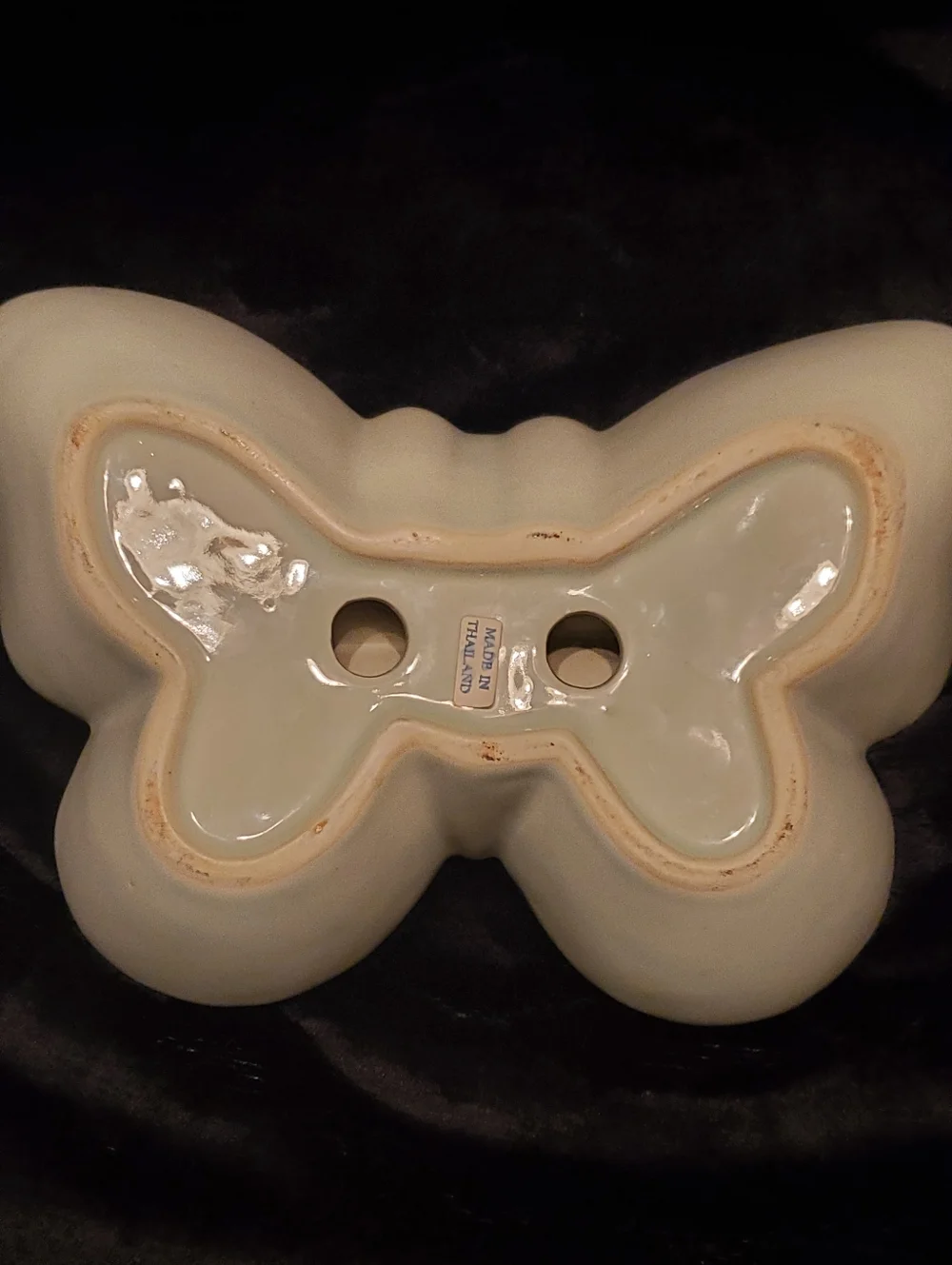 Vintage Ceramic Butterfly Divided Serving Dish Floral Blue&White Cottagecore - Picture 3 of 4
